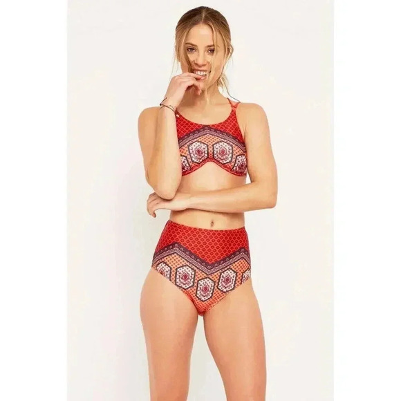 Minkpink Rosewater High-Waisted Bikini Bottoms NWT - Picture 1 of 9